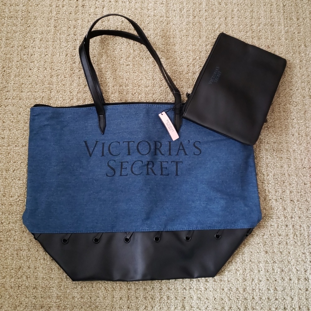 VS Logo tote & clutch set